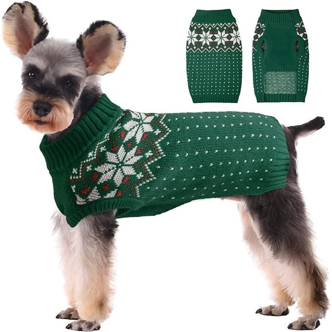 Green-Christmas-Snowflake-Sweater